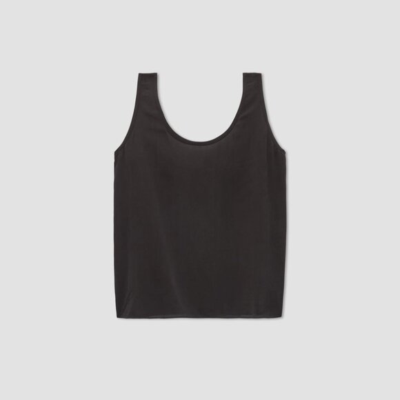 Everlane Women's Scoop Tank in Washable Silk Blouse in Black, Size 4 *Barely Wor - Picture 2 of 5